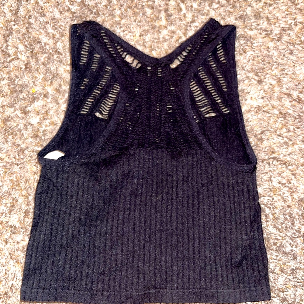 Black tank top crop top XS